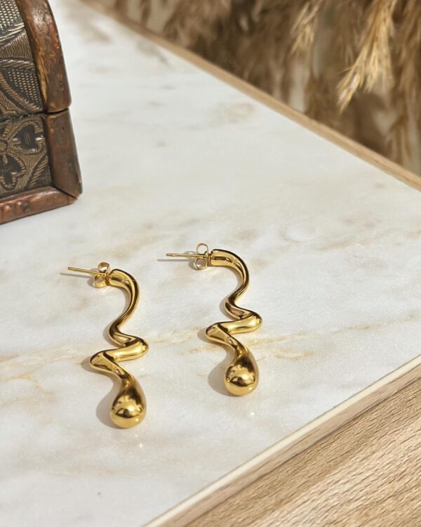 Çelik Gold Küpe